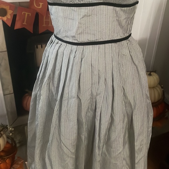 Vintage 1950s Betty Lane Striped Chiffon Dress - Picture 2 of 11